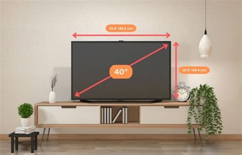 40 Inch TV Dimensions: Length And Height In Cm And Inches - Blue Cine Tech