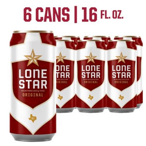 Lone Star Lager Beer, 6 cans / 16 fl oz - Kroger