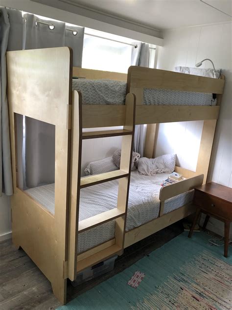 Baltic Birch Plywood Bunkbeds I made : r/woodworking