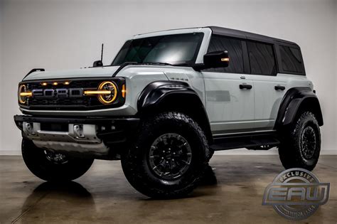 2022 Ford Bronco Raptor 1200 Miles Cactus Gray Convertible Twin Turbo ...