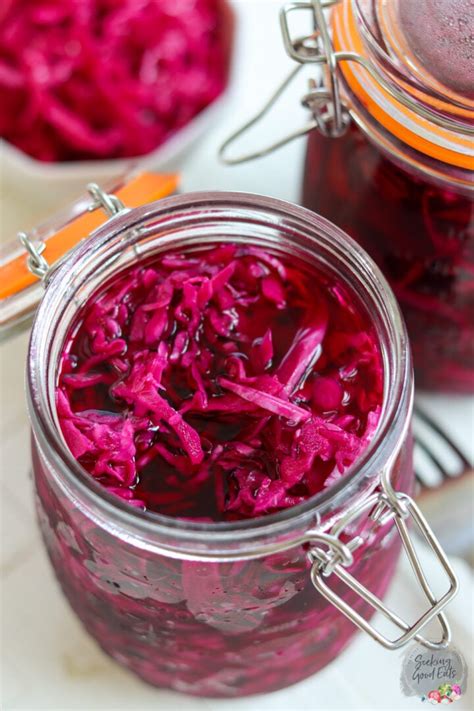 Sweet & Tangy Pickled Purple Cabbage | Seeking Good Eats