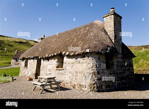 Traditional crofters cottages on the Isle of Skye Scotland Stock Photo - Alamy