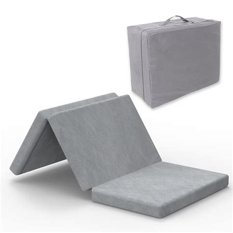 SINWEEK Folding Mattress with Storage Bag 4" Foldable Mattress Trifold ...