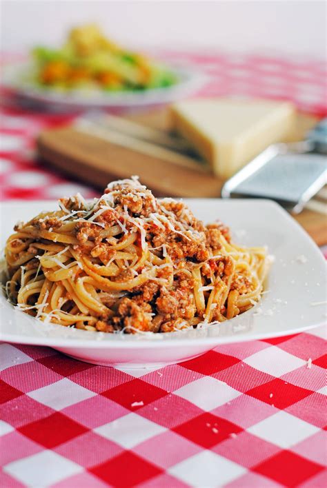 Pasta with Classic Bolognese Sauce | The Cake Chica