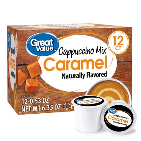 Great Value Caramel Cappuccino Mix Medium Roast Coffee Pods, 12 Ct - Walmart.com