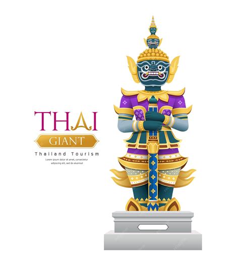 Premium Vector | Thai giant design isolated