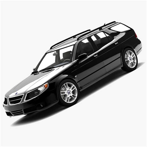 3d saab 9-5 2006 sportcombi model