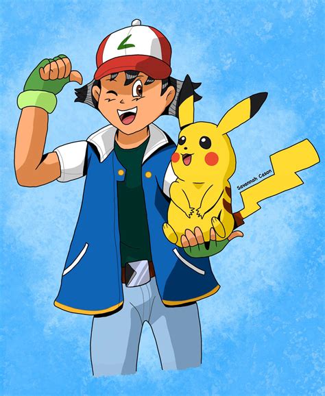 Ash Ketchum and Pikachu by SavannahCason on DeviantArt