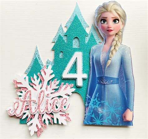 Personalised Frozen Cake Topper | Etsy