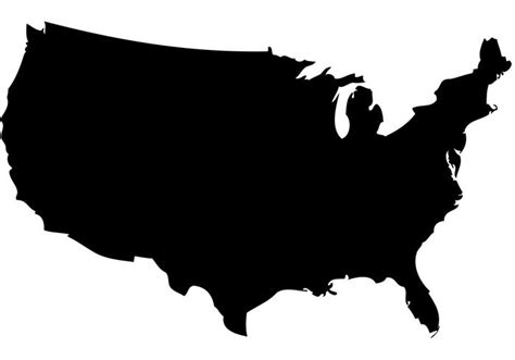 Free US Map Silhouette Vector