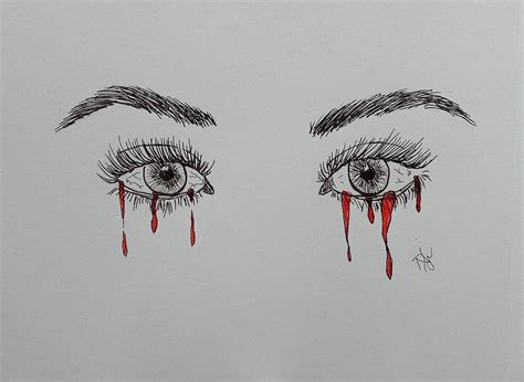 Blood and Tears Drawing by Debra Waites - Pixels