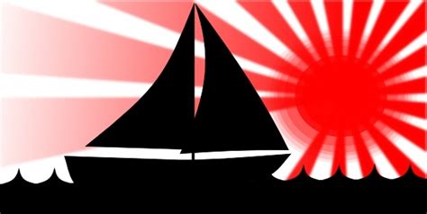 Joe M Sailboat Under Red Sun clip art Vectors graphic art designs in editable .ai .eps .svg ...