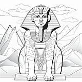 Premium Photo  Black And White coloring Picture Of A sphinx sketch template