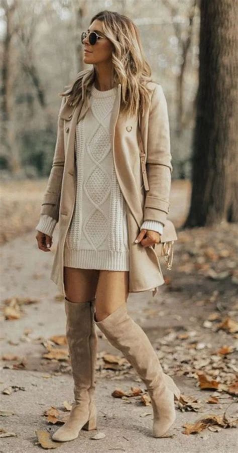 15+ Dresses to wear with knee high boots | Simple fall outfits, Fall ...