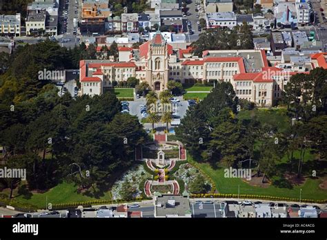 aerial view above University of San Francisco USF campus Stock Photo ...