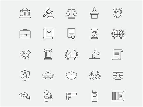 25 Law and Justice Icons by Graphic Pear on Dribbble