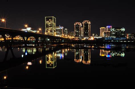 Richmond Night Skyline Photograph by Stacy Abbott