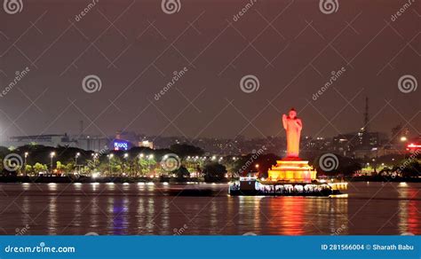 Buddha Statue in Hussain Sagar Lake Stock Photo - Image of buddha, horizon: 281566004