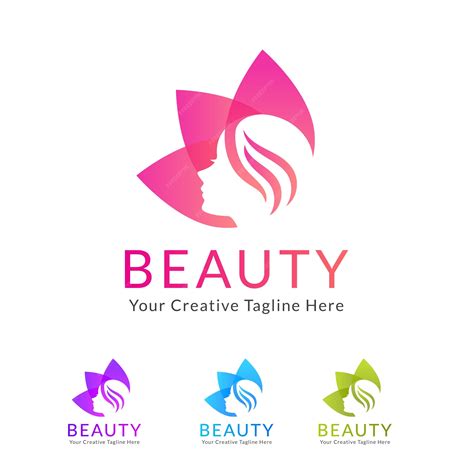 Premium Vector | Beauty Salon Logo with Flower