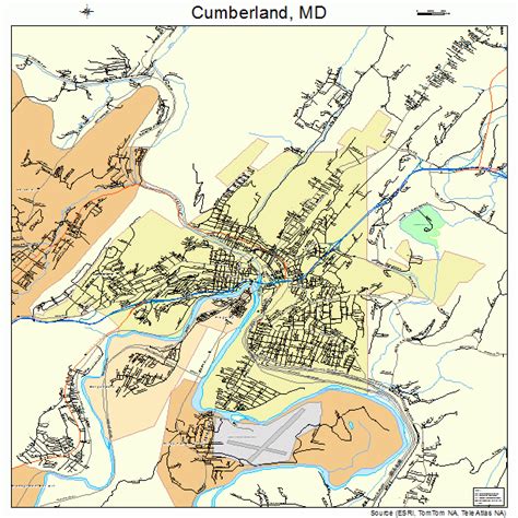 Cumberland Maryland Street Map 2421325