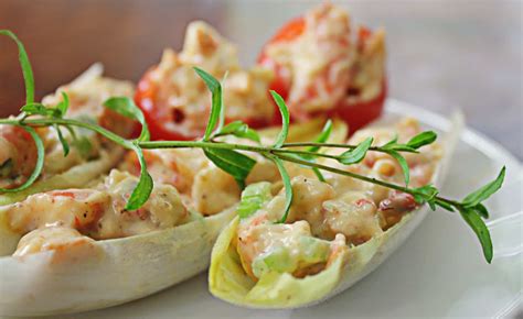 Shrimp Salad In Endive Cups