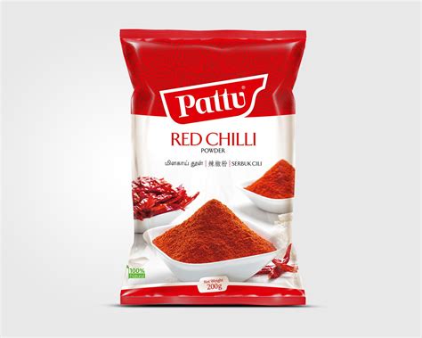 Pattu Red Chilli Powder Packaging Design | Food packaging design, Spices packaging, Packaging ...