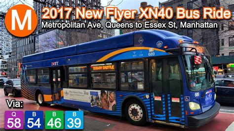 MTA NYC (M) Train Shuttle Bus Ride: 2017 New Flyer XN40 689 from ...