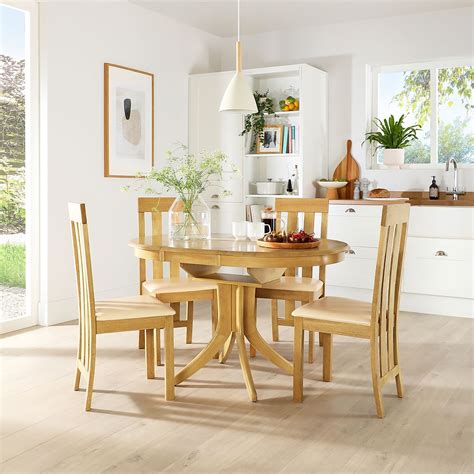 Round Oak Dining Room Table - Image to u