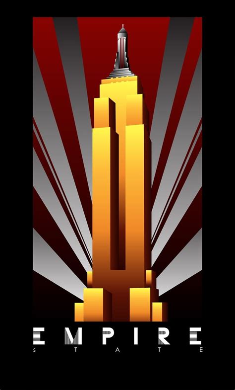 Empire State Building Art Deco Poster Retro Kunst, Retro Art, Vintage Art, Art Deco Posters ...