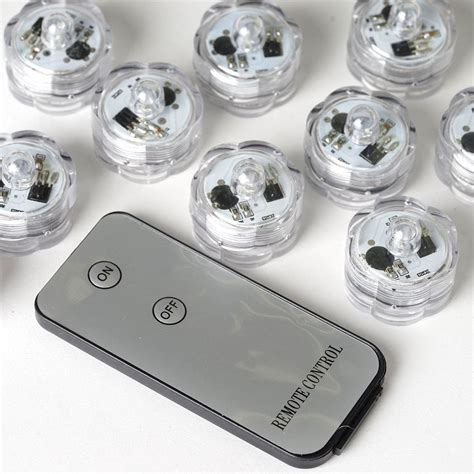 12 Pack | White Remote Operated Waterproof Submersible LED Lights ...