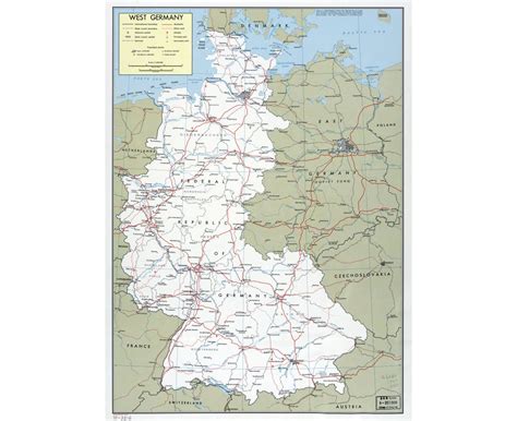 Detailed East West Germany Map