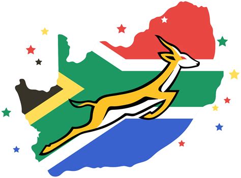 Springboks logo with SA flag rugby decal - TenStickers