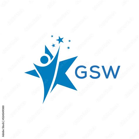 GSW Letter logo white background .GSW Business finance logo design vector image in illustrator ...