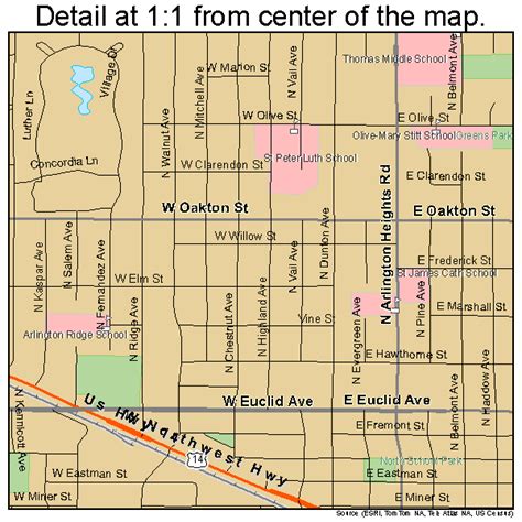 Arlington Heights Illinois Street Map 1702154