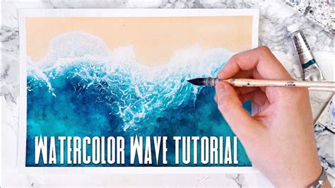 The Easiest Way to Paint Waves | Watercolour Tutorial - YouTube