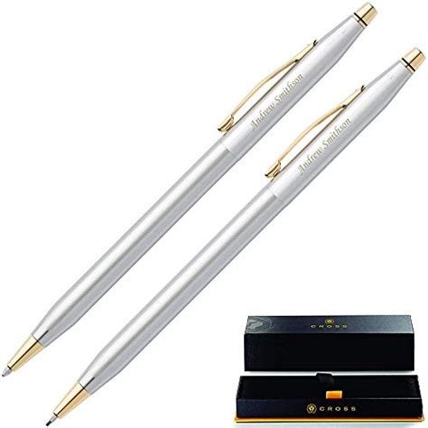 Engraved Cross Pen Set | Personalized Cross Classic Century Medalist Pen & Pencil Set 330105 ...