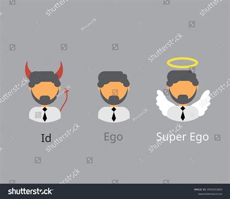 Id Ego Superego Ego Psychology Model Stock Vector (Royalty Free ...