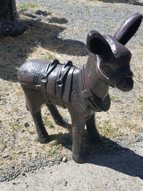 Small Metal Donkey Desk or Garden Statue - The Metal Zoo