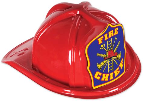 Wholesale Red Plastic Fire Chief Hat - Blue Shield with Upc (SKU 2181363) DollarDays