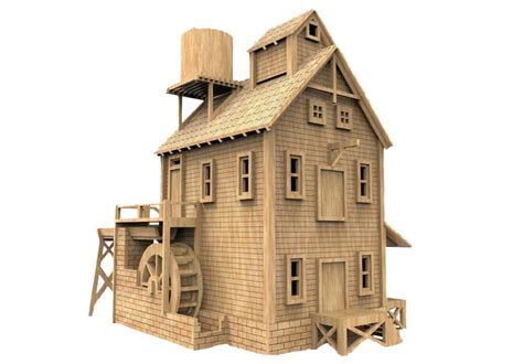 Heims Mill (HO Scale) | Model house plan, Model homes, Scale model house plans