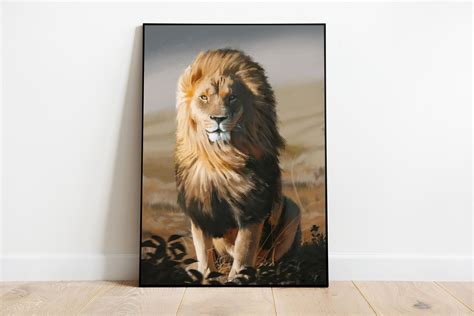 Aslan Poster From Narnia C.S. Lewis Art Majestic Lion - Etsy