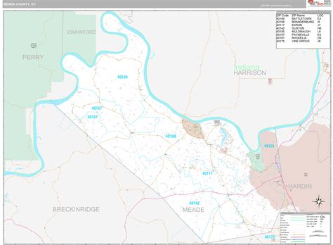 Meade County, KY Wall Map Premium Style by MarketMAPS - MapSales.com