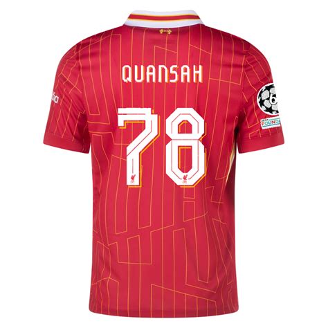 Nike Liverpool Jarell Quansah Home Jersey w/ Champions League Patches - Soccer Wearhouse