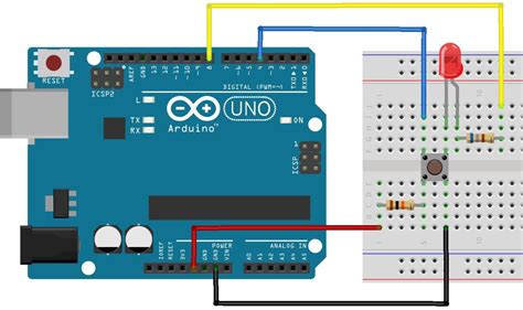 Using Push Button Switch with Arduino Uno