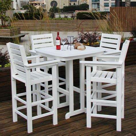 POLYWOOD® Captain 5 pc. Recycled Plastic Bar Height Dining Set - Walmart.com