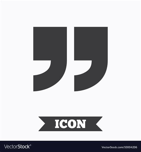 Quote sign icon quotation mark symbol Royalty Free Vector