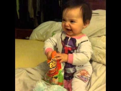 9 Month Baby Stealing Hot Cheetos - YouTube