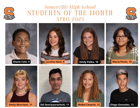 April Students of the Month | Somerville High School