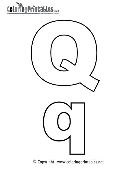 Free Printable Alphabet Letter Q Coloring Page