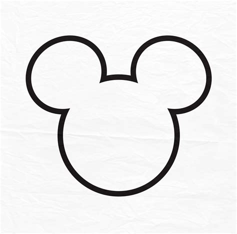 Mickey Mouse Outline. Mickey Mouse SVG instant download design | Etsy